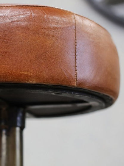 Narwana Round Leather Stool