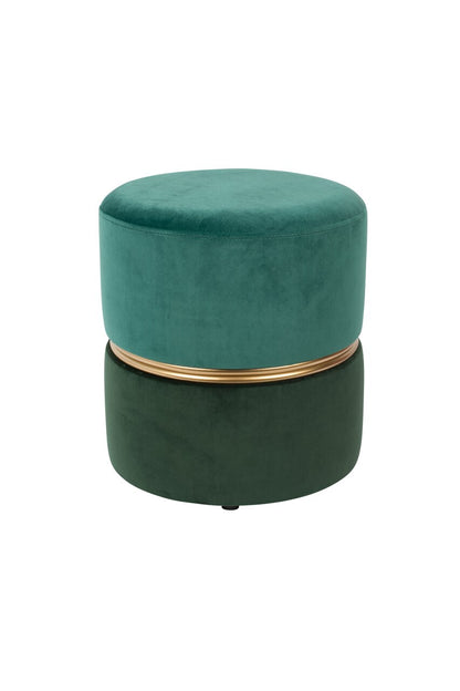 Deep Emerald Green Plush Velvet Bubbly Stool