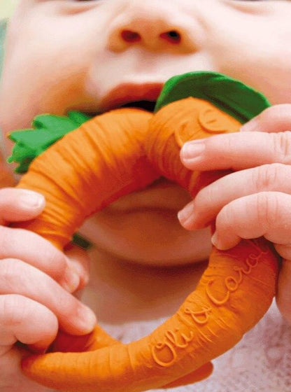 Cathy the Carrot Natural Rubber Teething Bracelet &amp; Bath Toy