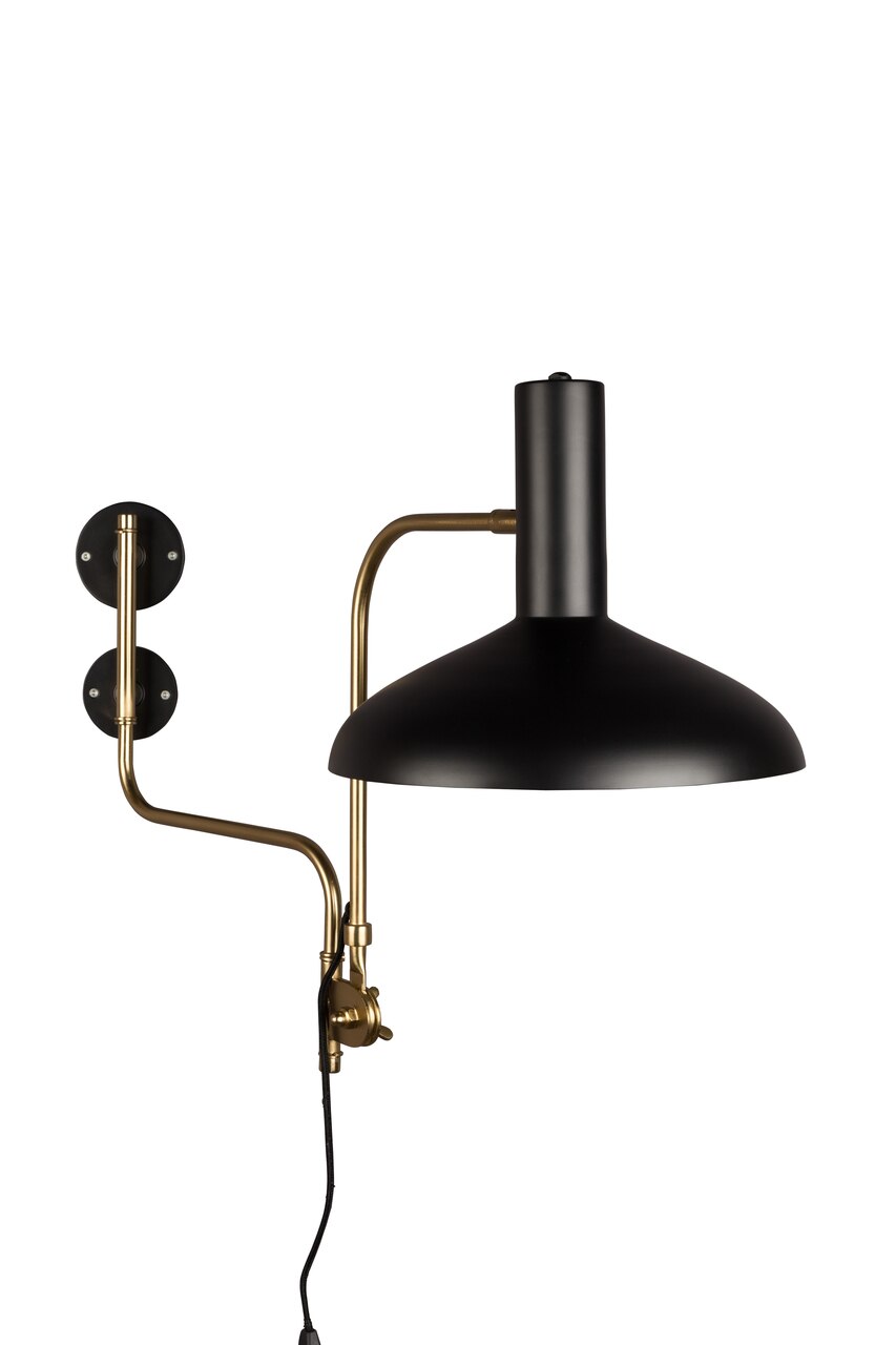 Devi Black and Brass Wall Lamp