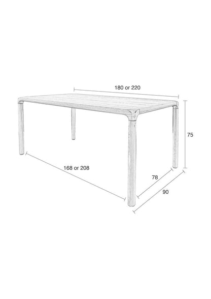 Storm Ash Wooden Dining Table  220cm