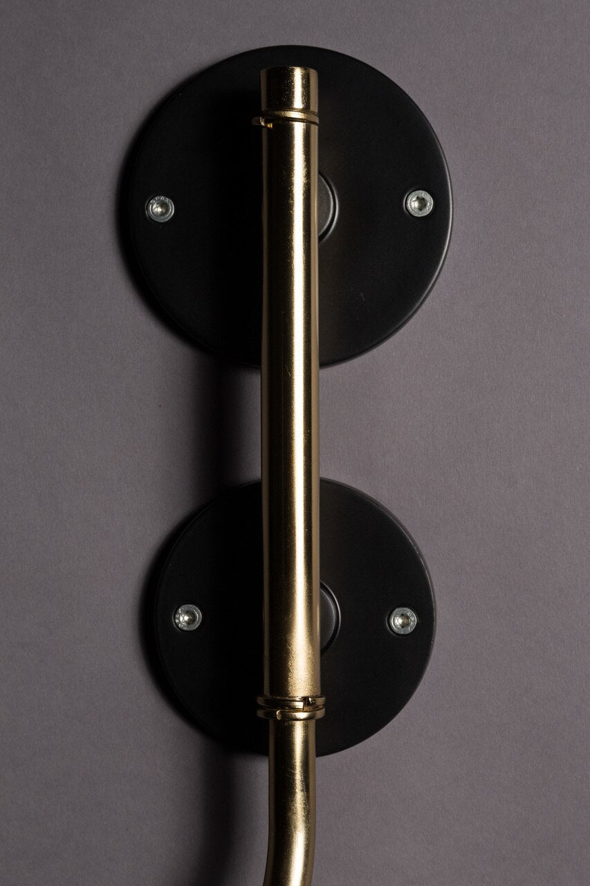 Devi Black and Brass Wall Lamp