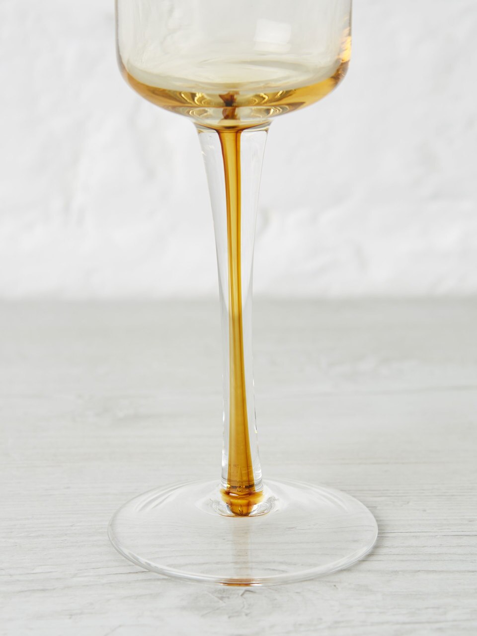 Mouthblown Amber Champagne Flute