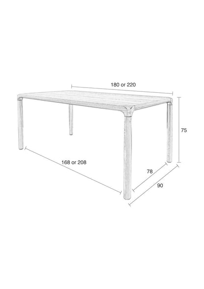 Storm Walnut Wooden Dining Table  180cm