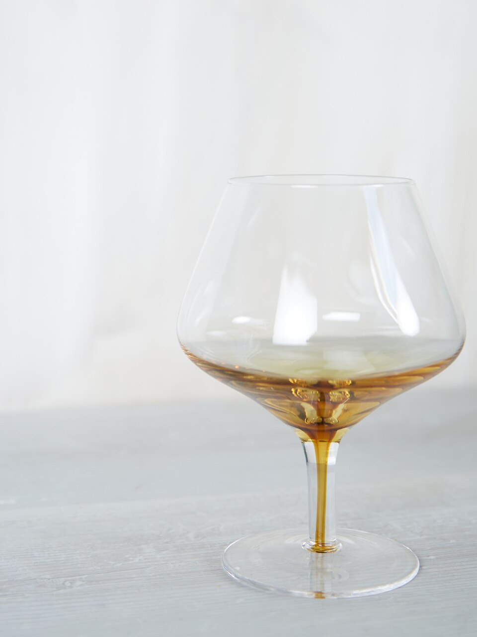 Amber Mouthblown Whiskey Glass