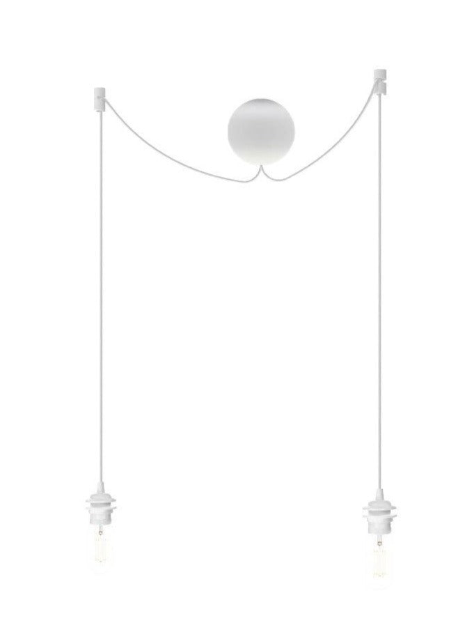 White Cannonball 2 Light Fitting