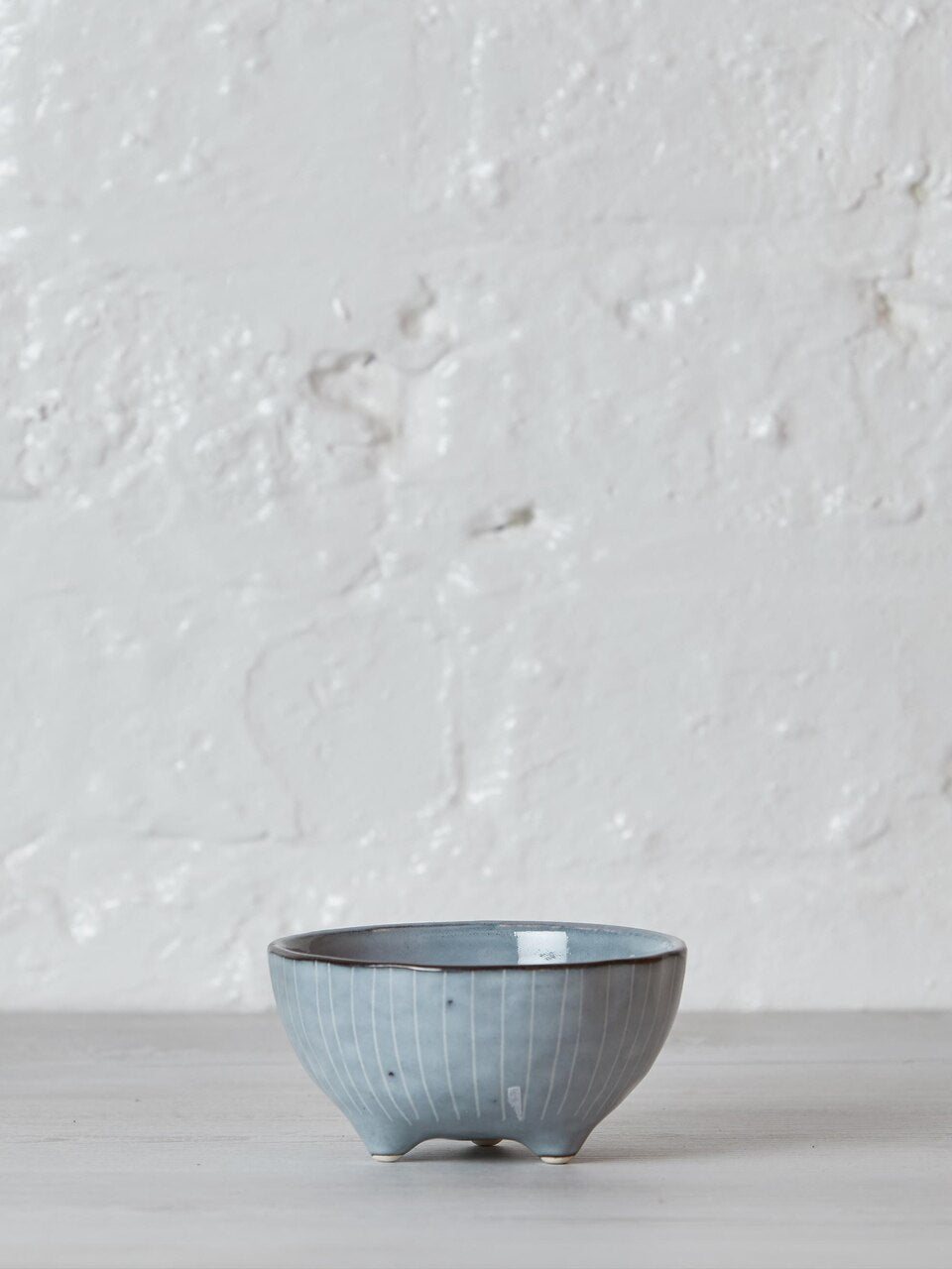 Nordic Sea Large Stoneware Nibble Bowl on Feet