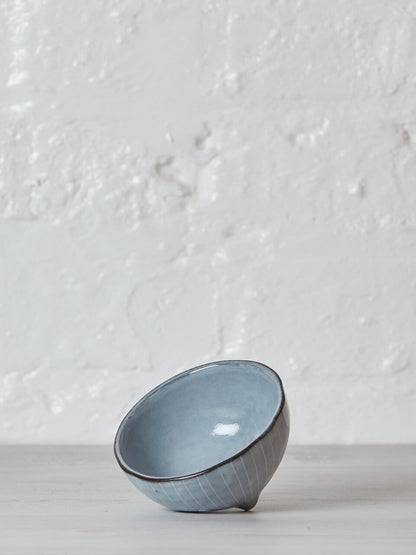 Nordic Sea Large Stoneware Nibble Bowl on Feet