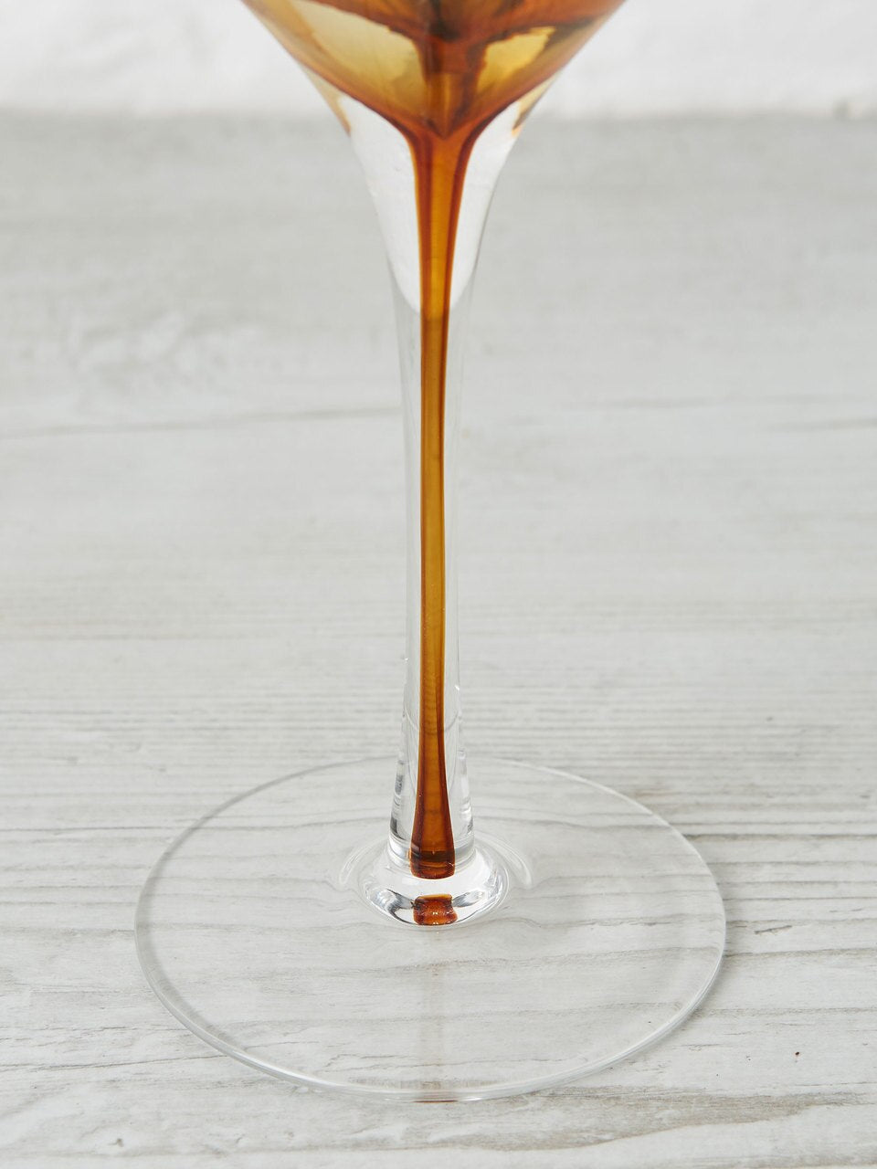 Amber Mouthblown Martini Glass