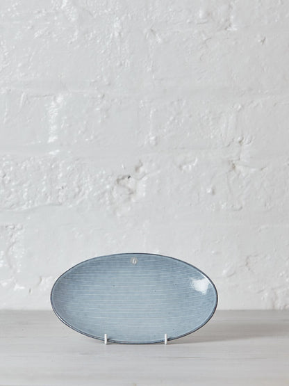 Nordic Sea Small Stoneware Oval Platter