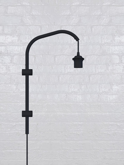 Black Mini Willow Single Wall Lamp Fitting