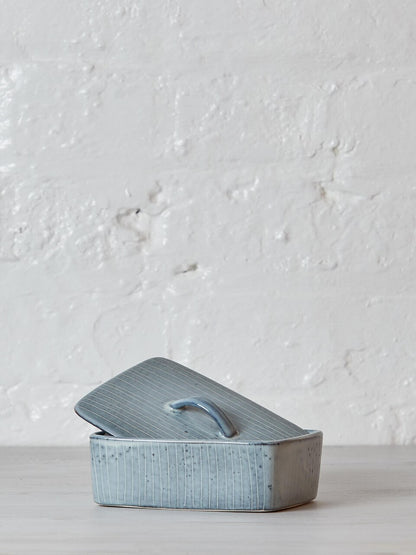 Nordic Sea Stoneware Butter Dish