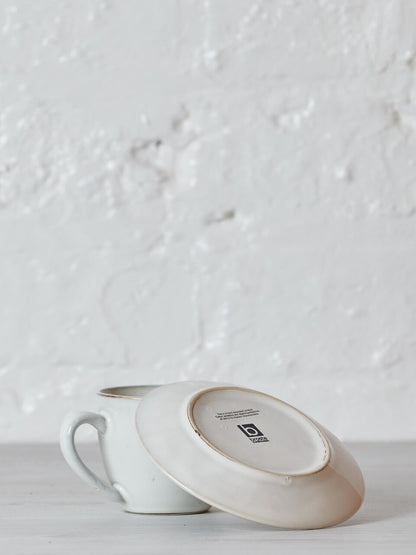 Nordic Sand Stoneware Cup and Saucer