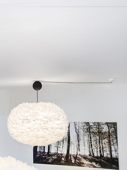 Single Black Cannonball Light Fitting