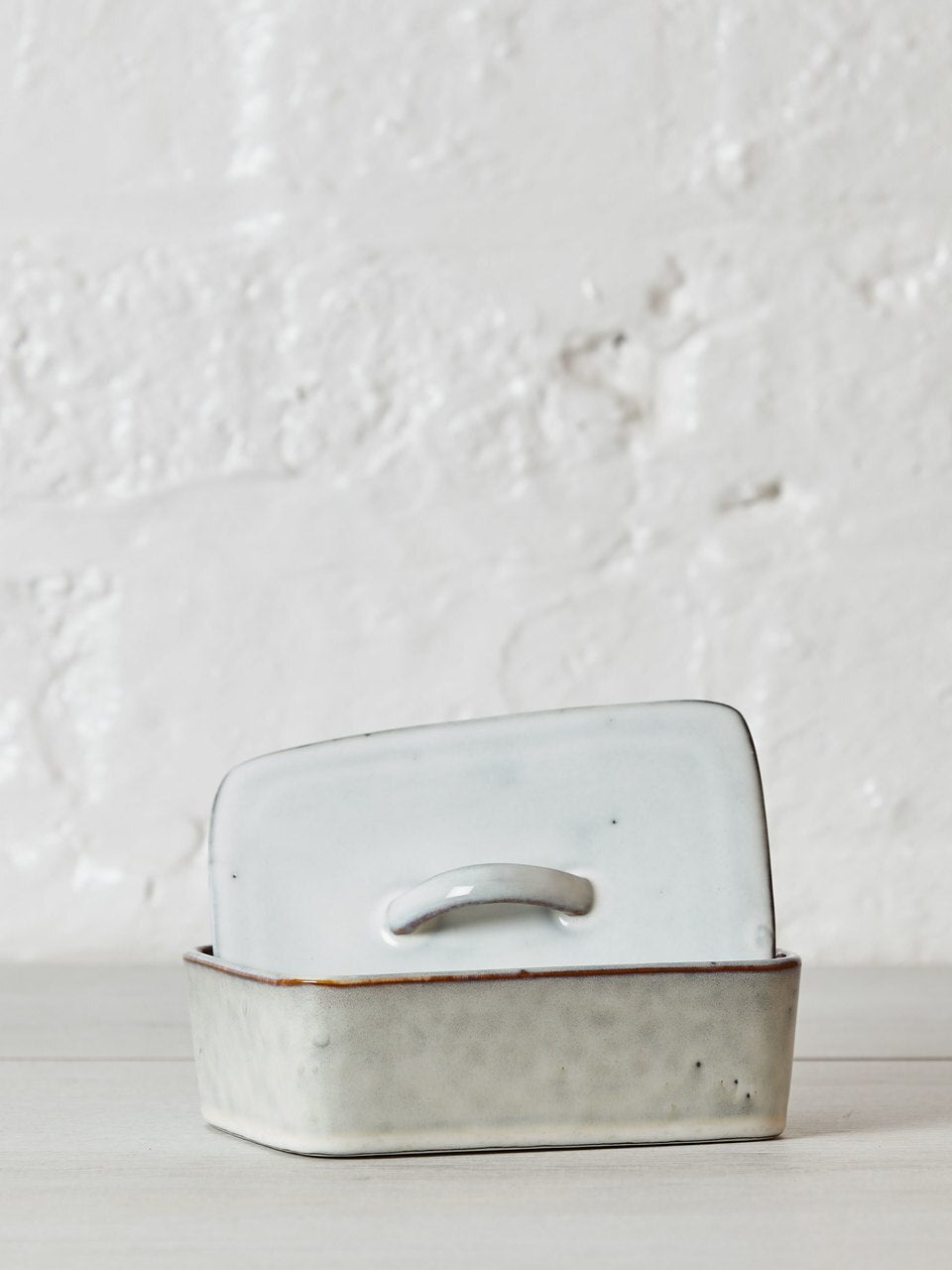 Nordic Sand Stoneware Butter Dish