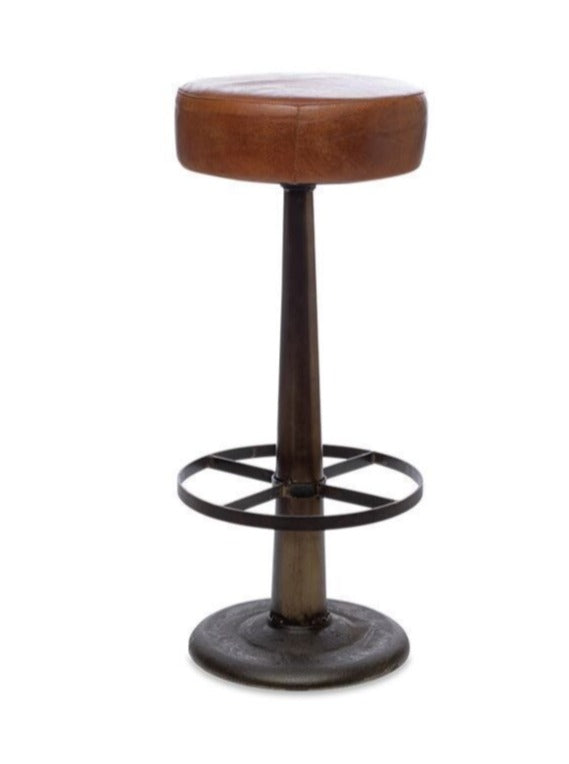 Narwana Round Leather Stool