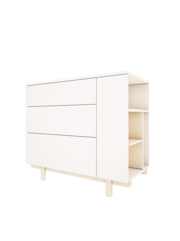 Handmade Classic Scandi Chest of Drawers - White