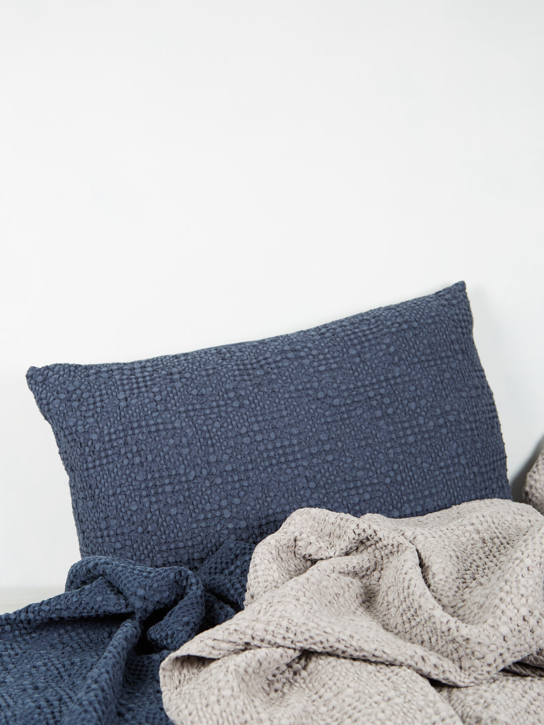 Tana Stonewashed Bed Cushion Cobalt Blue