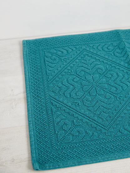 Enzo Bath Mat in Peacock Blue