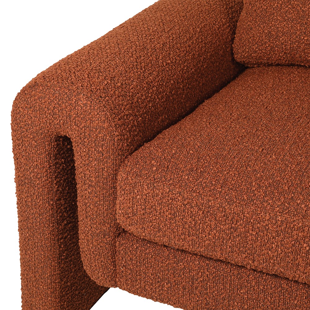 Lita Rust Boucle Arm Chair