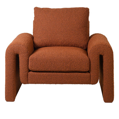 Lita Rust Boucle Arm Chair