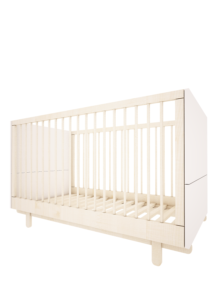 Classic Scandi Cot Bed 70x140cm - White