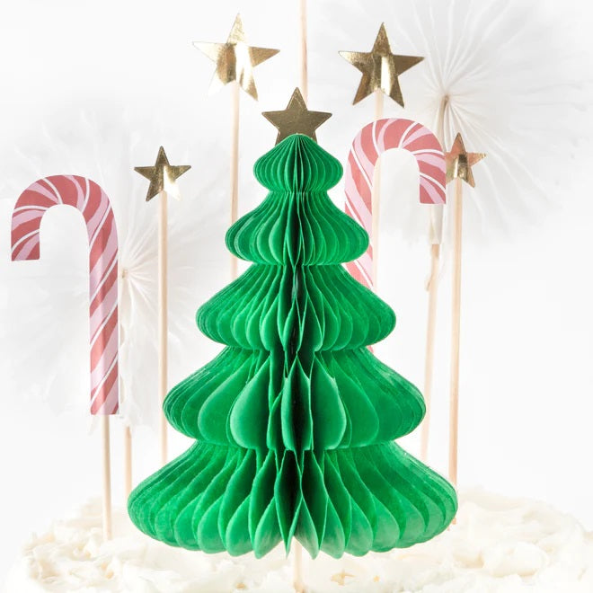 Christmas Honeycomb Cake Topper Set x 10