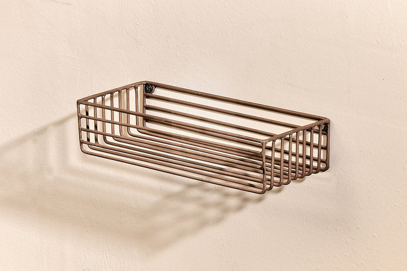 Indore Aged Brass Metal Wall Shelf