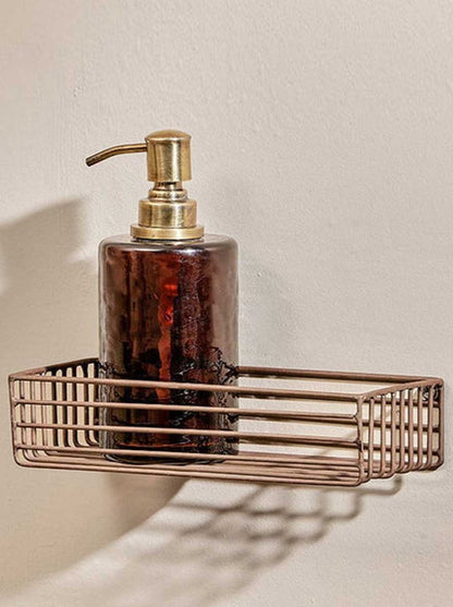 Indore Aged Brass Metal Wall Shelf