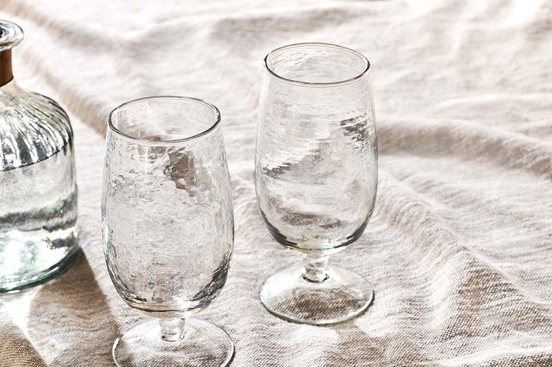 Yala Hammered Clear Glass