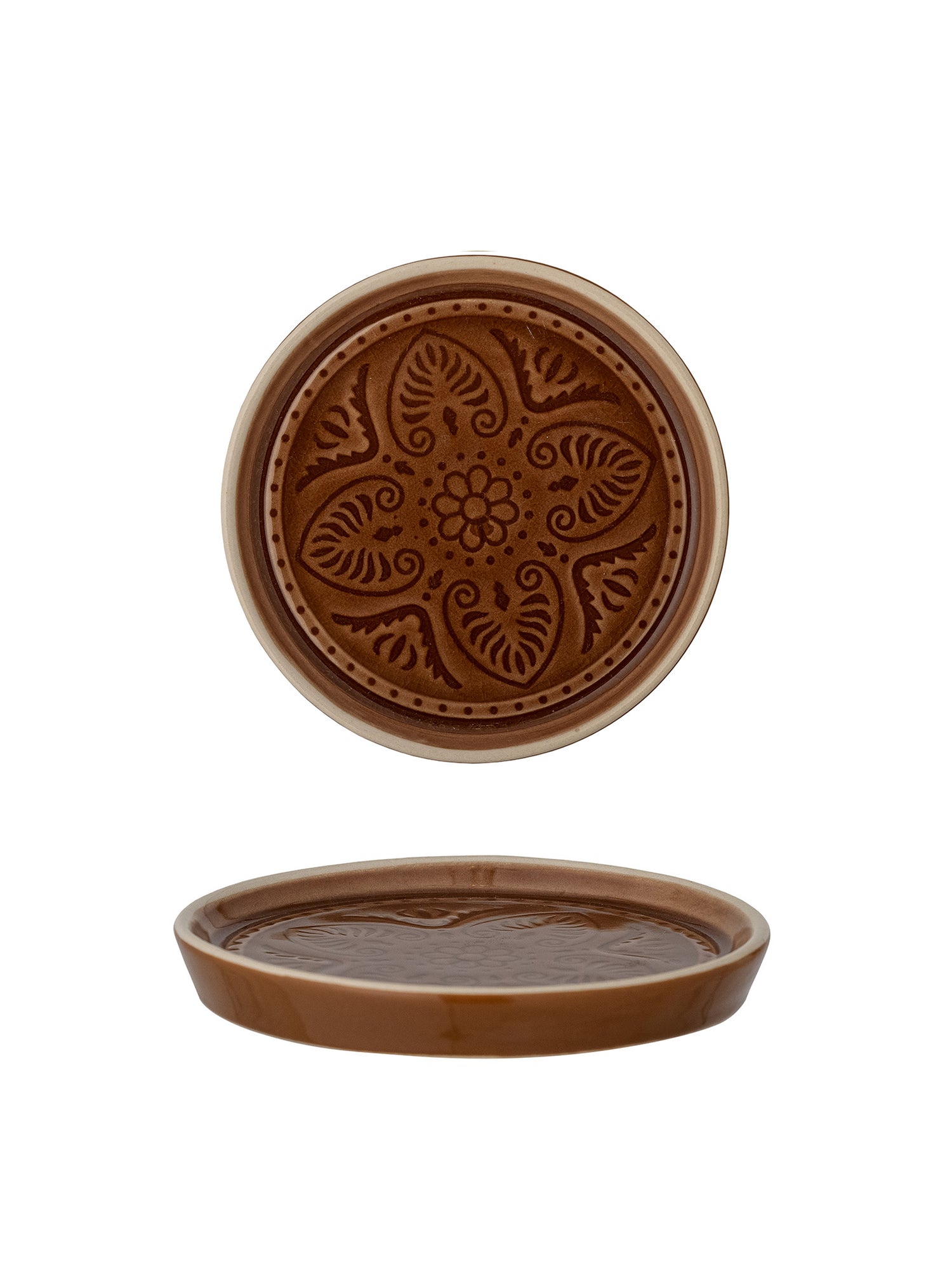 Rani Glazed Stoneware Small Plate / Coaster - Terracotta