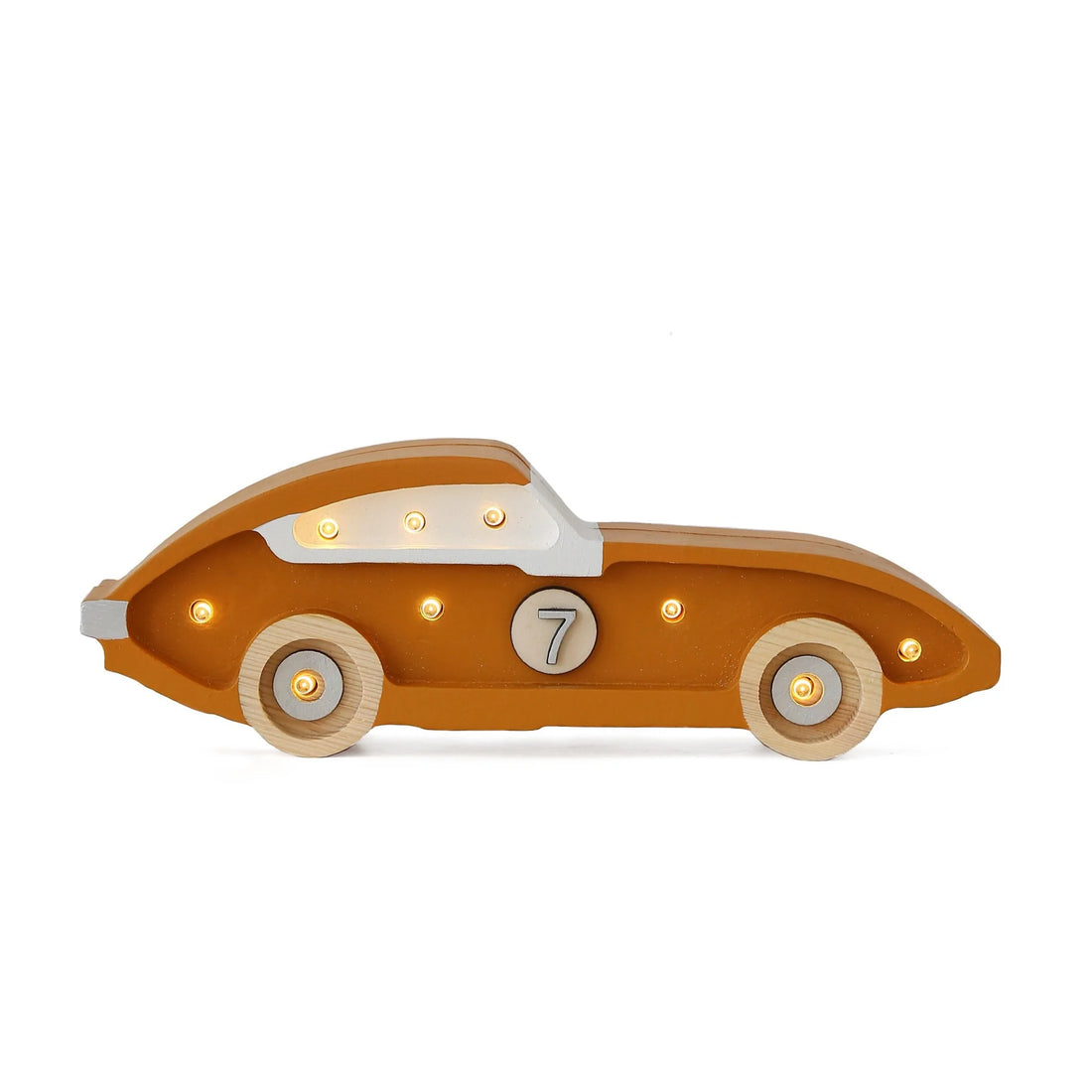 Little Lights Race Car Lamp - Mustard