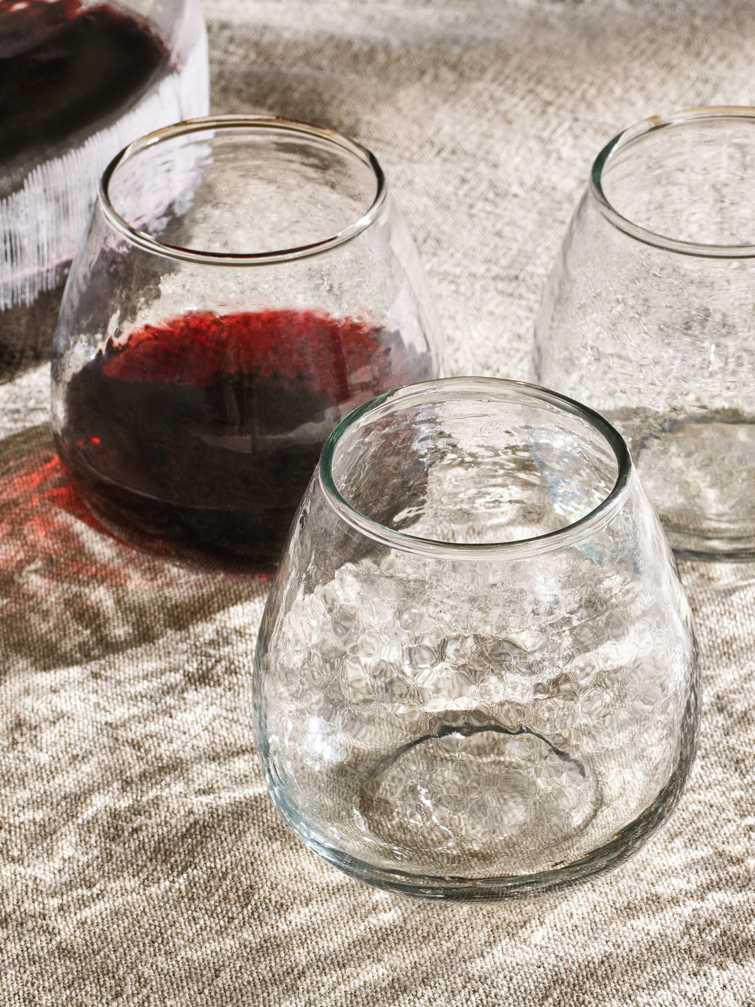 Sarda Stemless Hand Blown Wine Glass