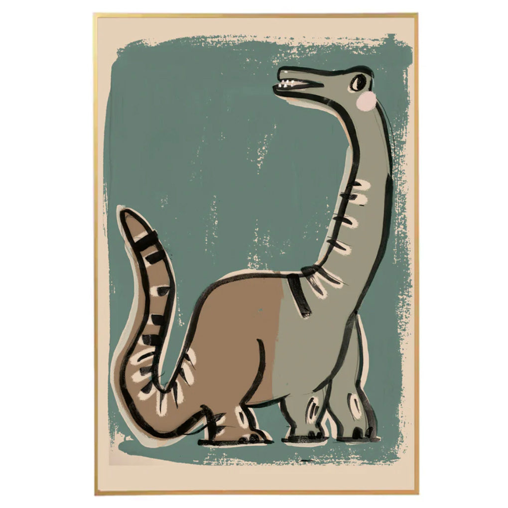 Green Dino Wall Poster