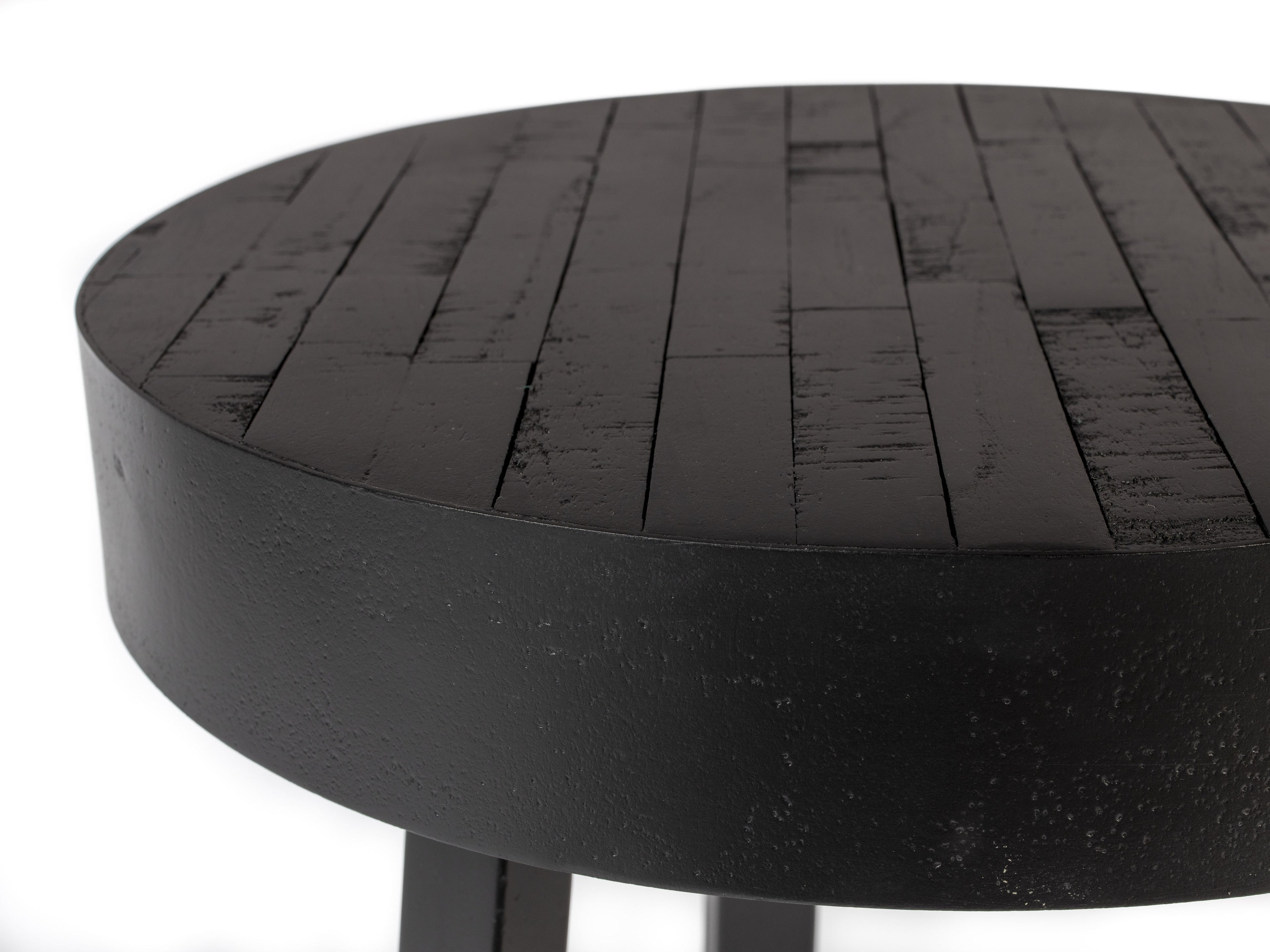 Christie Round Side Table Black