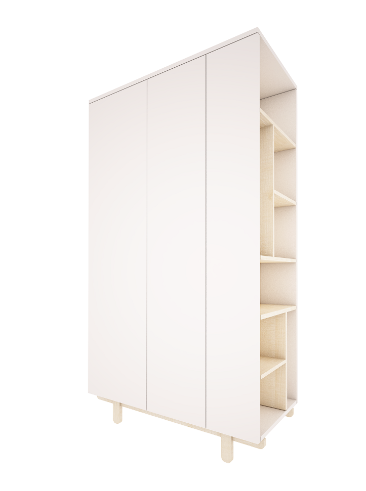 Handmade Classic Scandi Wardrobe - White