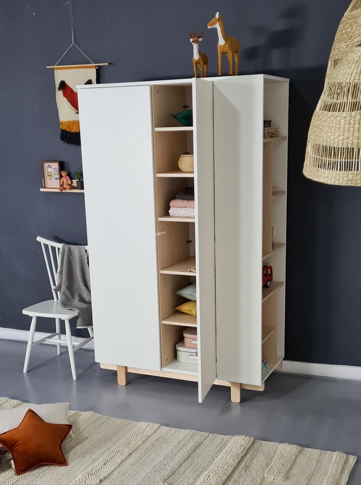 Handmade Classic Scandi Wardrobe - White