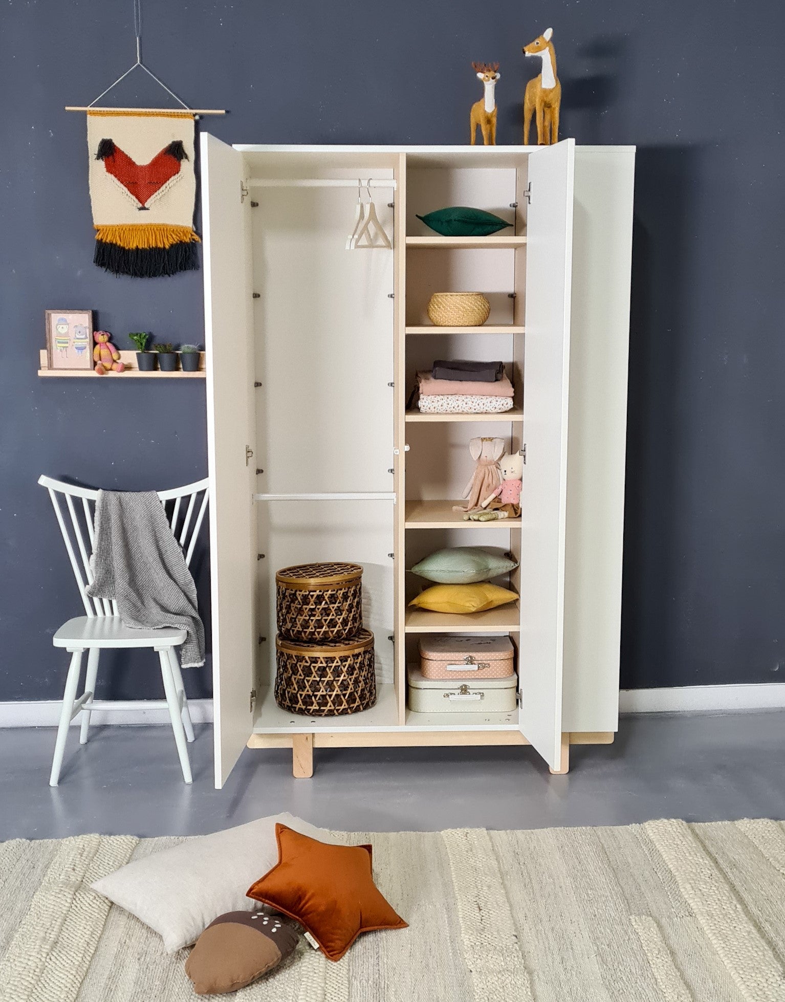 Handmade Classic Scandi Wardrobe - White