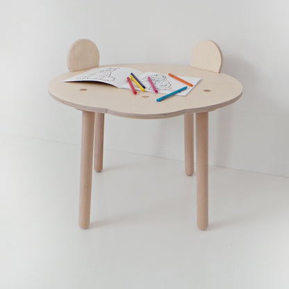 Ears Up Birch Ply Bear Play Table