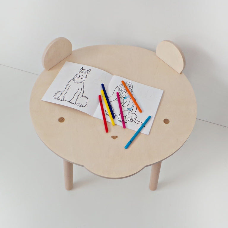 Ears Up Birch Ply Bear Play Table