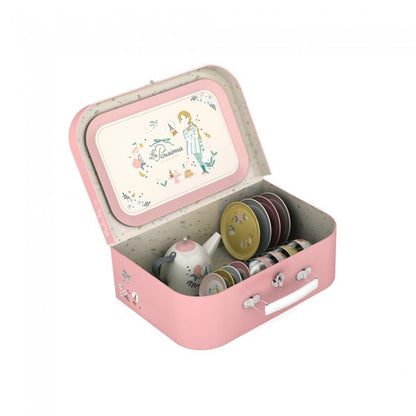 Kids Parisian Floral  Metal Tea Set