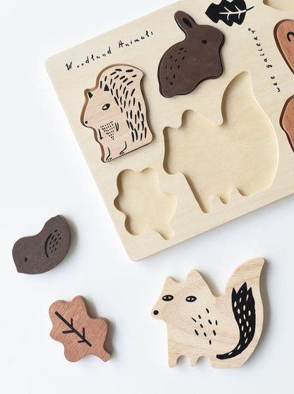 Wooden Tray Puzzle - Woodland Animals