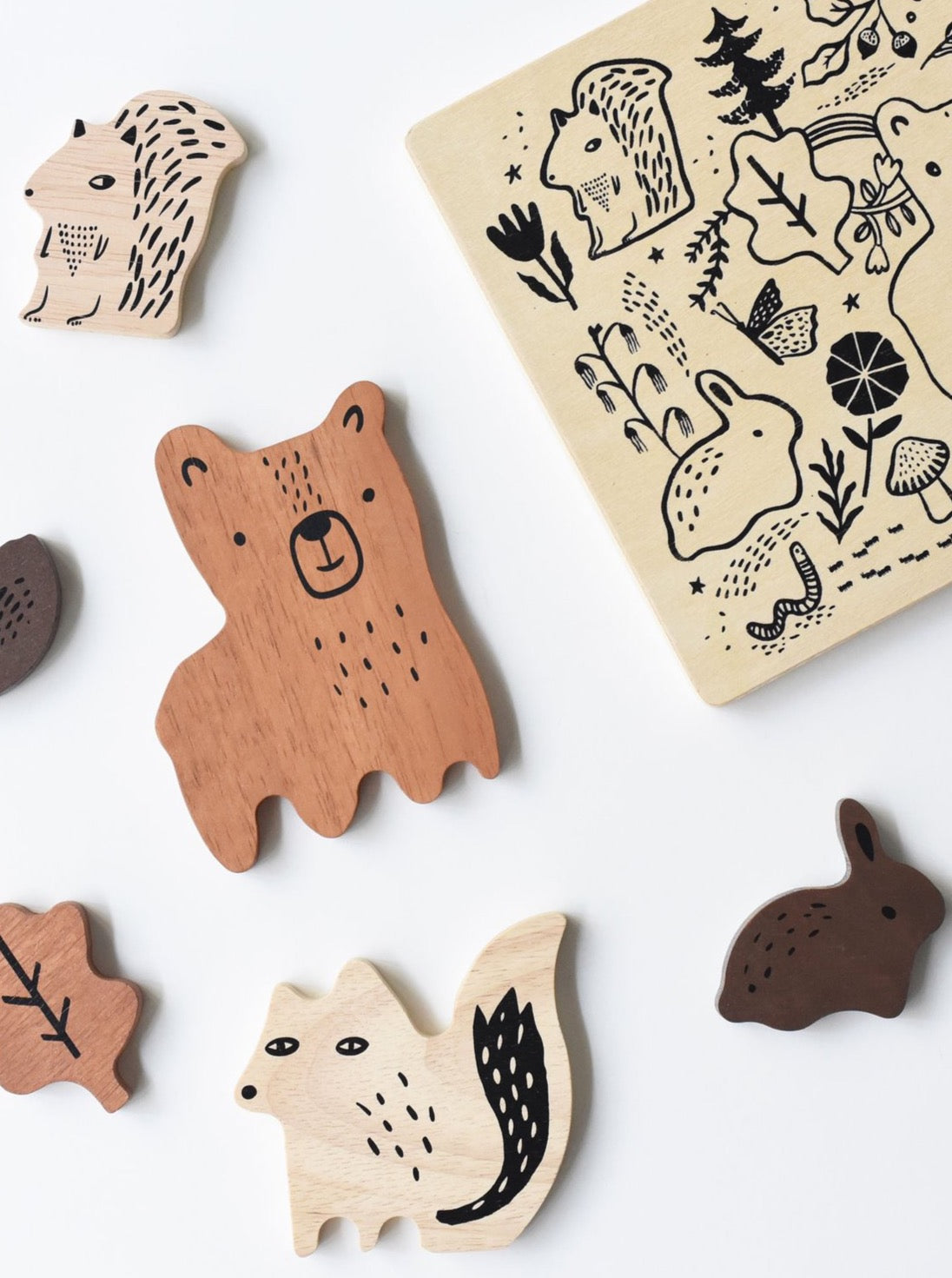 Wooden Tray Puzzle - Woodland Animals